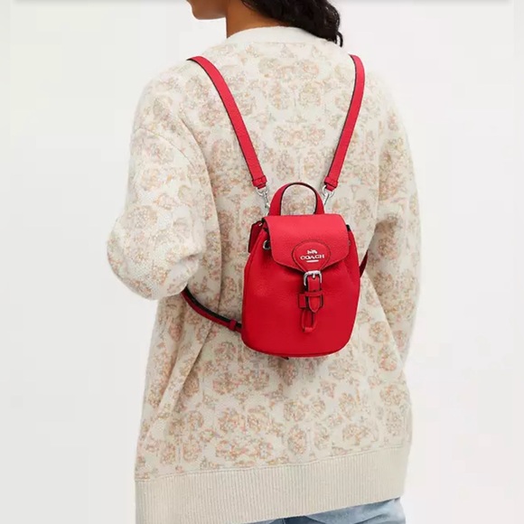 COACH 🆕 ‘Amelia’ 2 in 1 Convertible Backpack to Crossbody in Poppy. 😍 - Picture 3 of 5